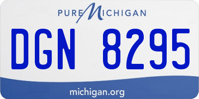MI license plate DGN8295
