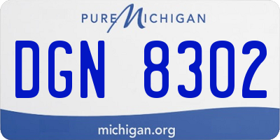 MI license plate DGN8302