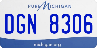 MI license plate DGN8306