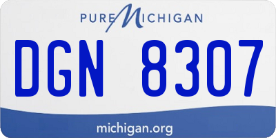 MI license plate DGN8307