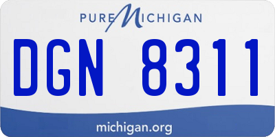 MI license plate DGN8311