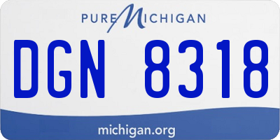 MI license plate DGN8318