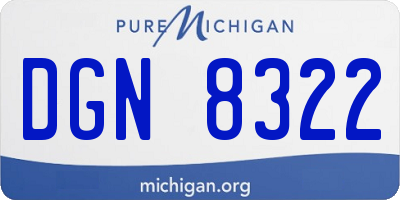 MI license plate DGN8322