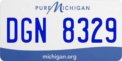 MI license plate DGN8329
