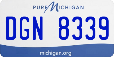MI license plate DGN8339