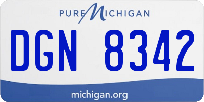 MI license plate DGN8342