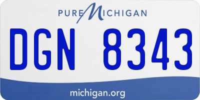 MI license plate DGN8343