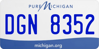 MI license plate DGN8352