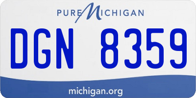 MI license plate DGN8359