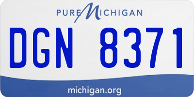 MI license plate DGN8371