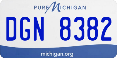 MI license plate DGN8382