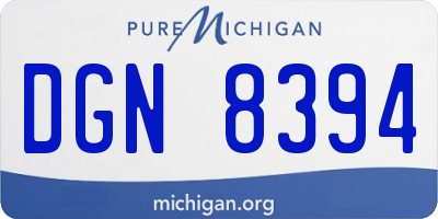 MI license plate DGN8394