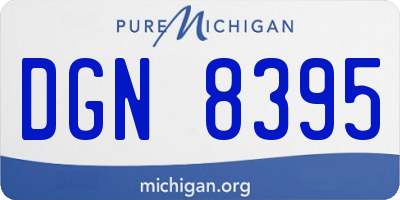 MI license plate DGN8395