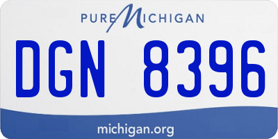 MI license plate DGN8396
