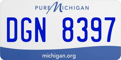 MI license plate DGN8397