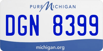 MI license plate DGN8399