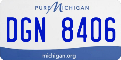MI license plate DGN8406