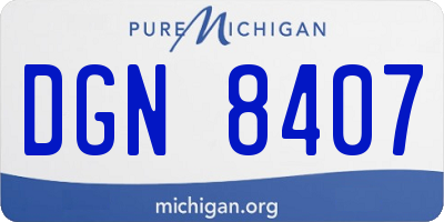 MI license plate DGN8407