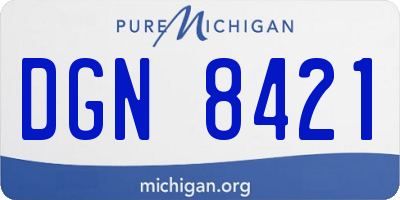 MI license plate DGN8421
