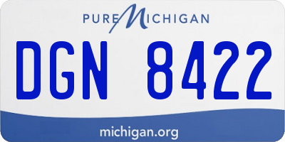 MI license plate DGN8422