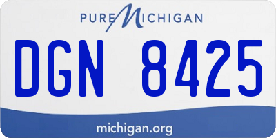 MI license plate DGN8425