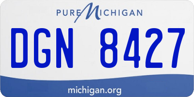MI license plate DGN8427