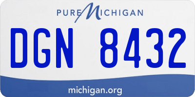 MI license plate DGN8432