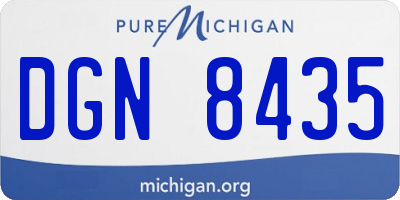 MI license plate DGN8435