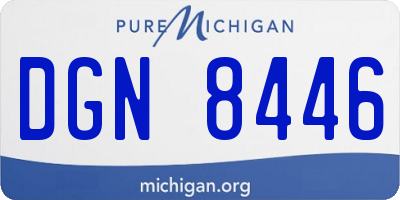 MI license plate DGN8446
