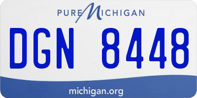 MI license plate DGN8448