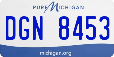 MI license plate DGN8453