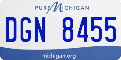 MI license plate DGN8455