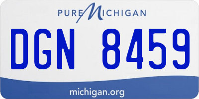MI license plate DGN8459