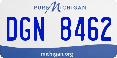 MI license plate DGN8462
