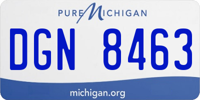 MI license plate DGN8463