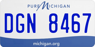 MI license plate DGN8467