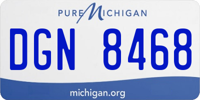 MI license plate DGN8468