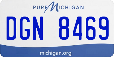 MI license plate DGN8469
