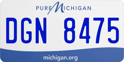 MI license plate DGN8475