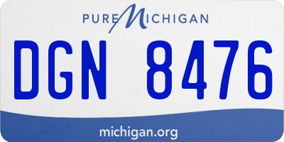 MI license plate DGN8476