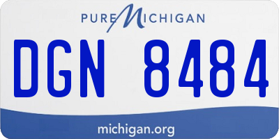 MI license plate DGN8484