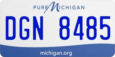 MI license plate DGN8485