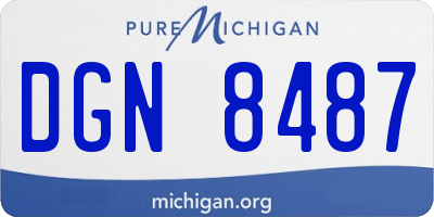 MI license plate DGN8487