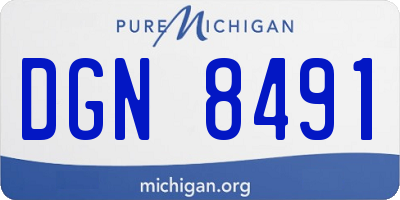 MI license plate DGN8491