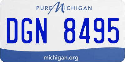 MI license plate DGN8495