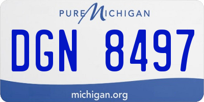 MI license plate DGN8497