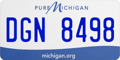 MI license plate DGN8498
