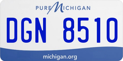 MI license plate DGN8510