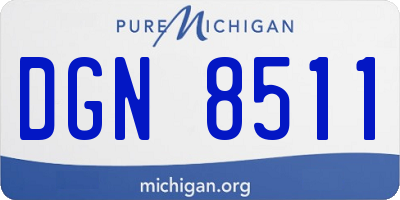 MI license plate DGN8511