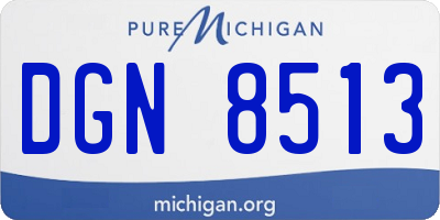 MI license plate DGN8513